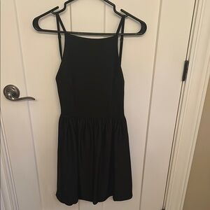 Fancyinn Black Halter Sundress Cocktail, size S, adjustable straps